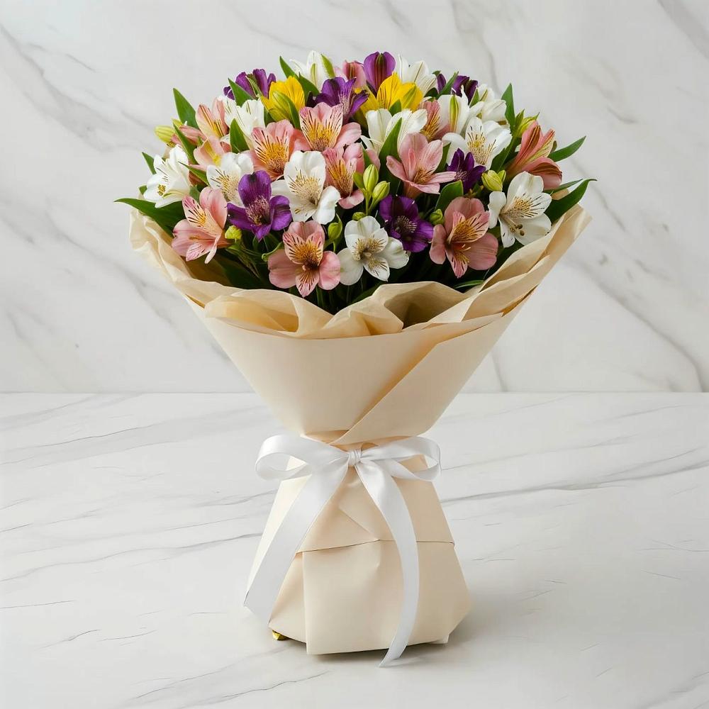 Букет цветов из: Альстромерии в Клишино