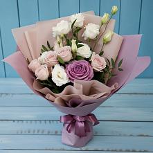Букет цветов из:  Розы и Лизиантусы в Клишино
