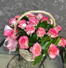 Цветочная композиция из Розы в корзине #REPLACE_PRED# Клишино
