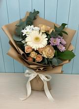Букет цветов из:  Герберы и Хризантемы в Клишино