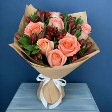 Букет цветов из:  Розы и Альстромерии в Клишино