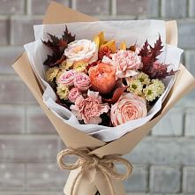 Букет цветов из:  Гвоздики, Хризантемы и Розы в Клишино