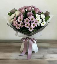 Букет цветов из:  Хризантемы и Розы #REPLACE_PRED# Клишино