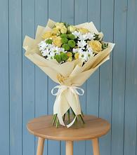 Букет цветов из:  Хризантемы и Розы в Клишино