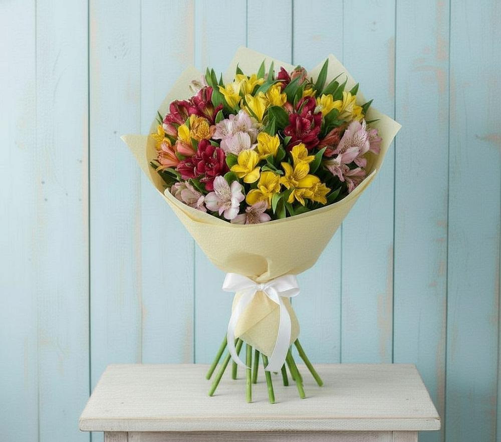 Букет цветов из: Альстромерии в Клишино