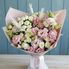 Букет цветов из:  Альстромерии и Розы в Клишино